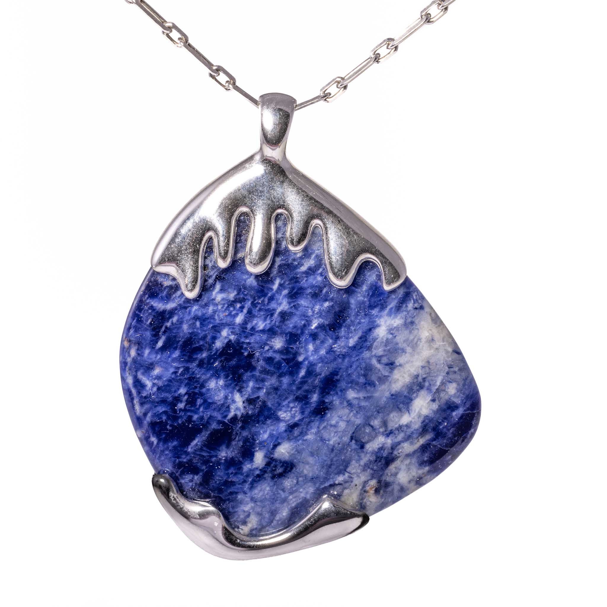 Collier pendentif Sahara avec sodalite