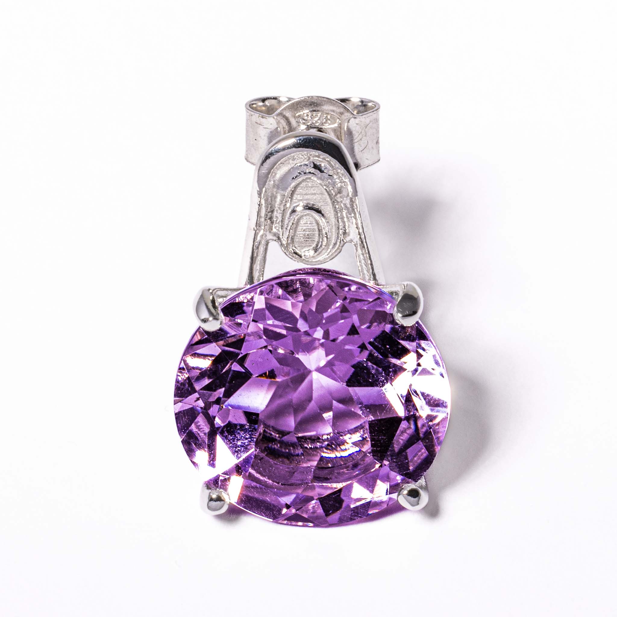 Boucles d'oreilles solitaires Iris avec quartz naturel